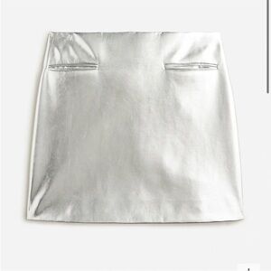 J Crew Silver Metallic Women's Skirt